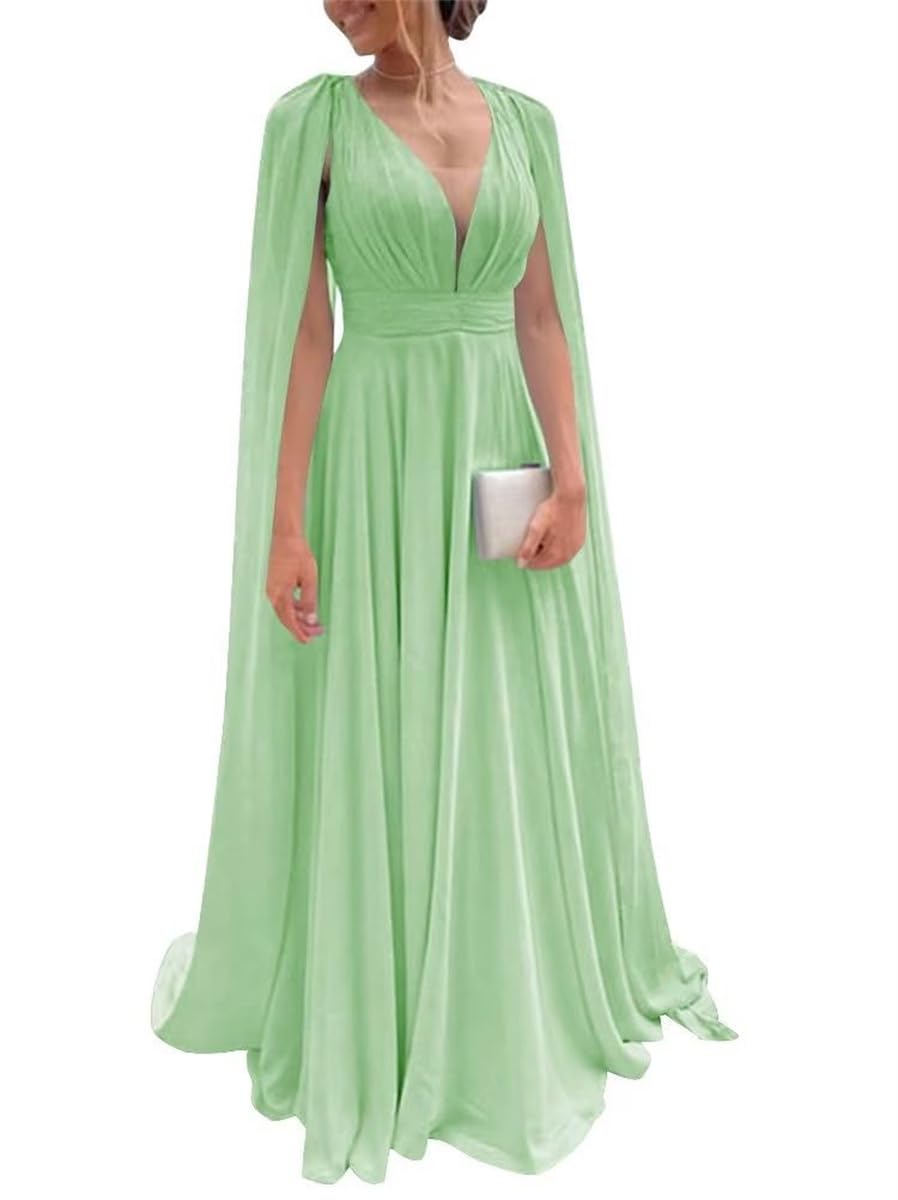 WSEYU Vestidos largos de dama de honor para boda, vestidos de invitados de boda para mujer, vestidos formales de fiesta de noche