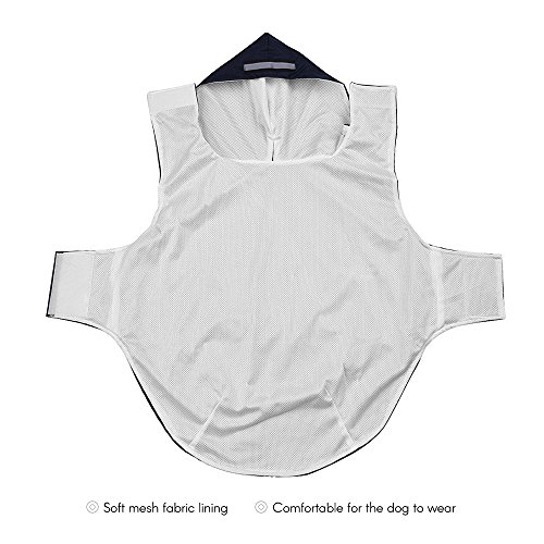Cucudy 5XL Reflective Pet Dog capa de chuva capa de chuva impermeável com trela buraco para cães méd