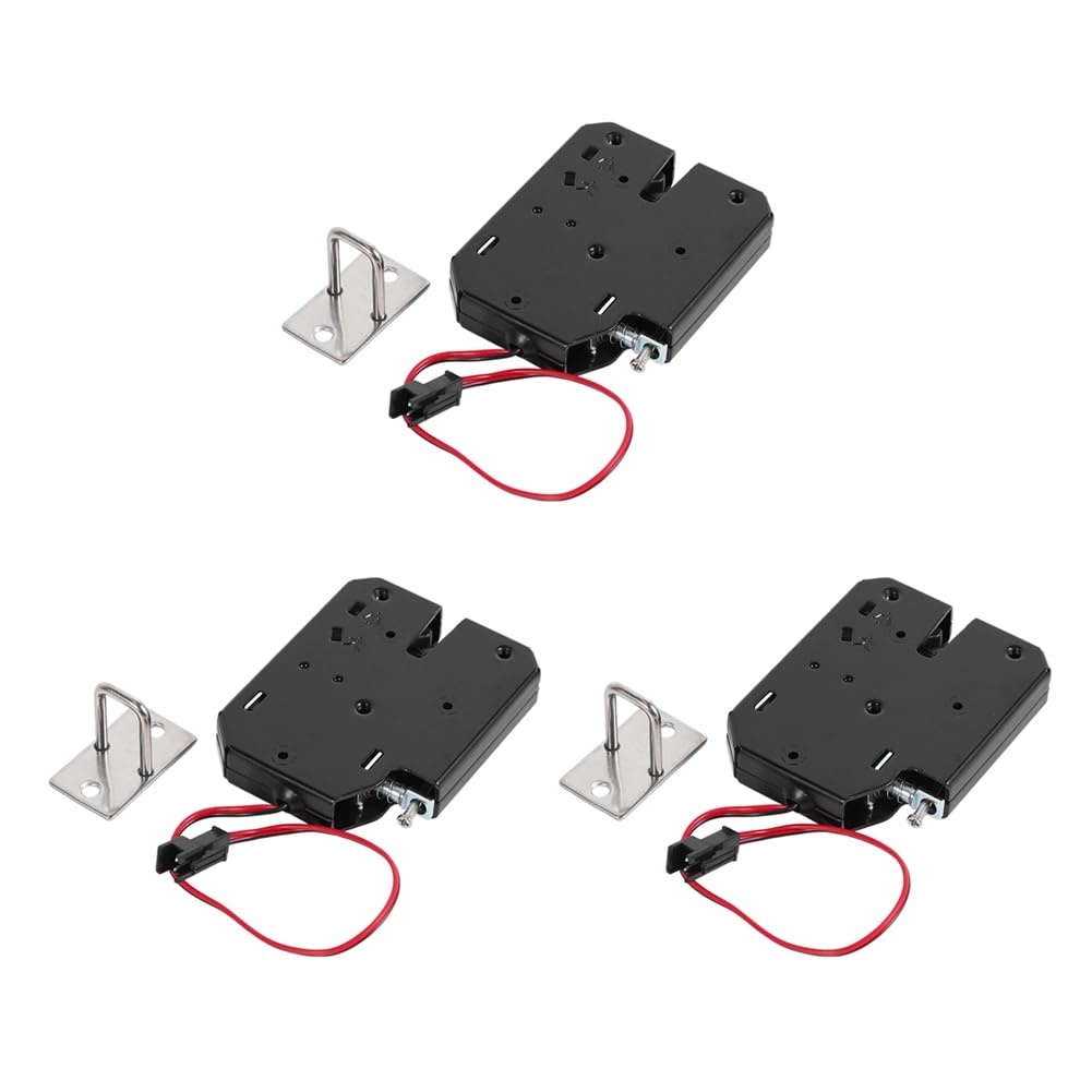 Ctrlzs 3X 12V 2A Electric Magnetic Lock 150Kg/330Lb Fail Safe Holding Force Electromagnetic Door Control System Cabinet Boxes