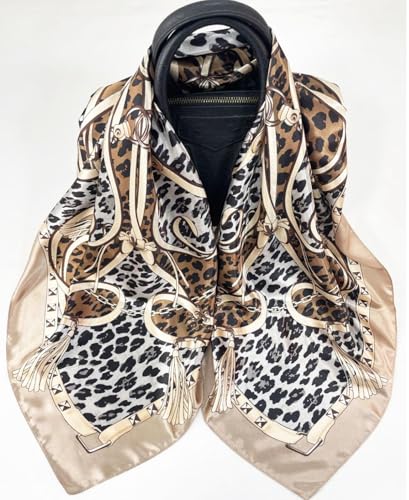 Silk Scarf for Women Lightweight Satin Hair Bandanas Head Scarves Satin Neck Wrap Headscarf 35