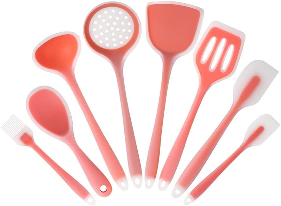 Nonstick Translucent Silicone Utensil Cooking Kitchenware Set for Modern Cooking and Serving (Color : 02) (1)
