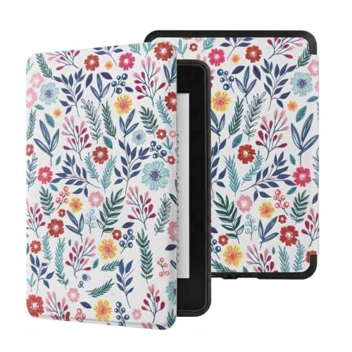 Image of MOCA Case for Kindle Paperwhite 12th Gen 7 inch (2024) & Kindle Colorsoft 7 inch (2025), Slim PU Leather Cover with Auto Wake /Sleep, Magnetic Closure, Lightweight (Spring Blossom)