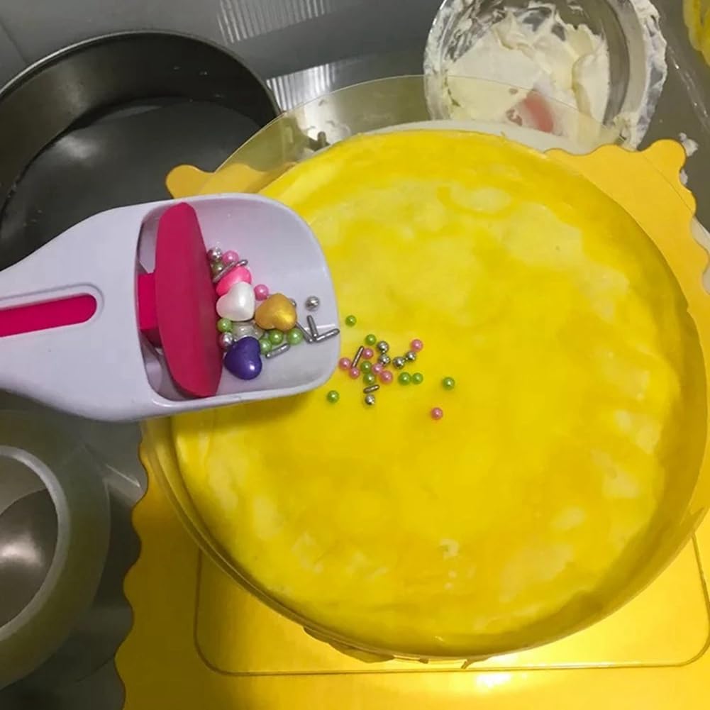 1 cuchara de distribución de masa para pasteles, botón deslizante de un solo toque dispensa la bata, dispensador de masa para el hogar, herramienta para hornear 7