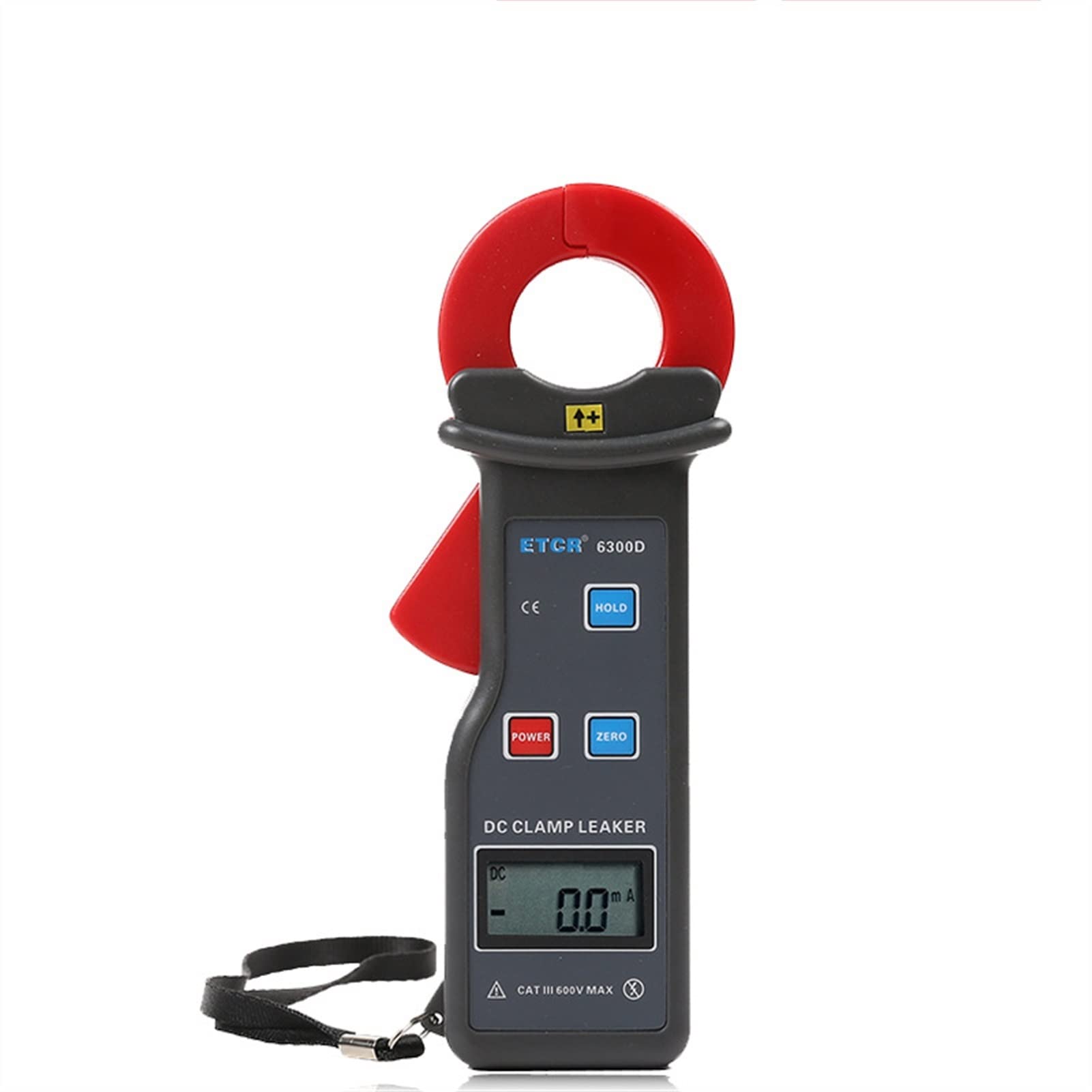 Ampèremètre cc Dc Clamp Courant de fuite Compteur numérique Pince Pince de courant 0,0 mètre mA-6.0A ETCR6300D