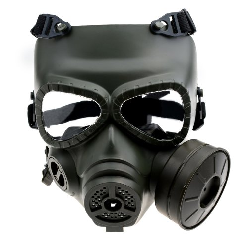 Mask M04 - máscara de gas (con filtro, cara completa., color Army Green, tamaño 19*17cm