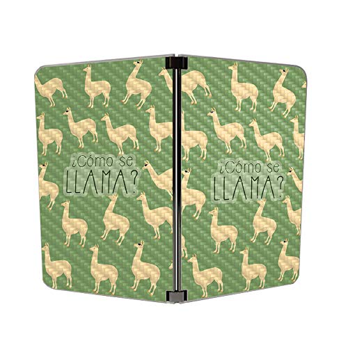 Image of MightySkins Carbon Fiber Skin for Microsoft Surface Duo - Llama | Protective, Durable Textured Carbon Fiber Finish | Easy to Apply, Remove, and Change Styles | Made in The USA