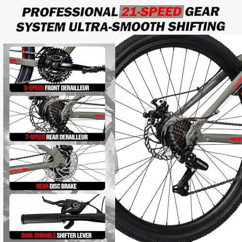 Image of WEIZE 26 27.5 in Mountain Bike Trail MTB Bicycle for Men Women