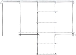 Rubbermaid Configurations Closet Shelves & Hanging Kit (2) 26" Shelves White Custom Pantry Organizer