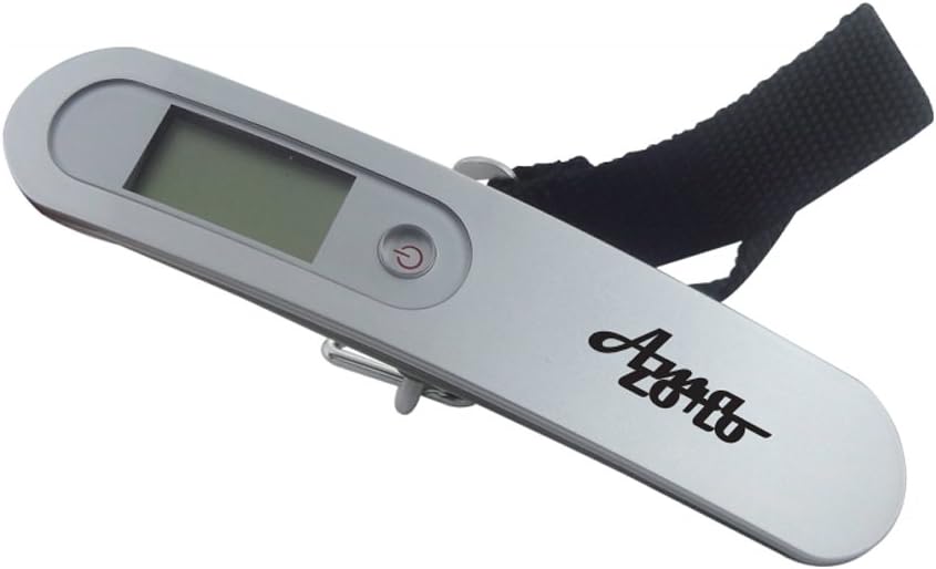 AmaZoro Electronic Digital Portable Compact Luggage & Suitcase Weighing Scale Handheld 110 lb/50 kg Airline & Free Ebook Included, "Secret Travel Trips", A $20 Value!