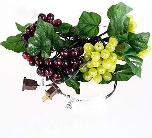 LIDORE 100 LED Purple&Green Grape String Lights. Grapevine Lights with 10 Cluster-UL Listed