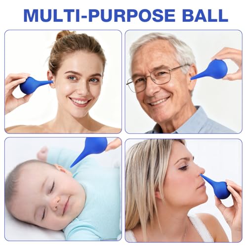 LOPHE Ohrendusche für Babys, 2x30ml Ohrenreiniger Ohr Waschen Squeeze Birne, Schonender und Wiederverwendbarer Silikon, Ohren Reinigung Set für Kinder und Erwachsene