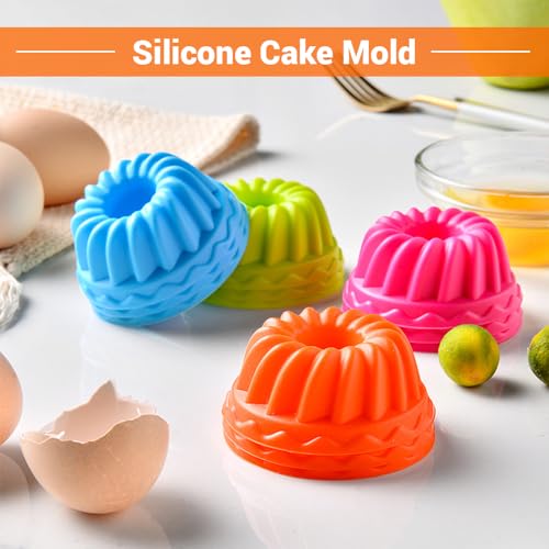 Mini moldes para hornear cupcakes de silicona reutilizables para pastelería 4