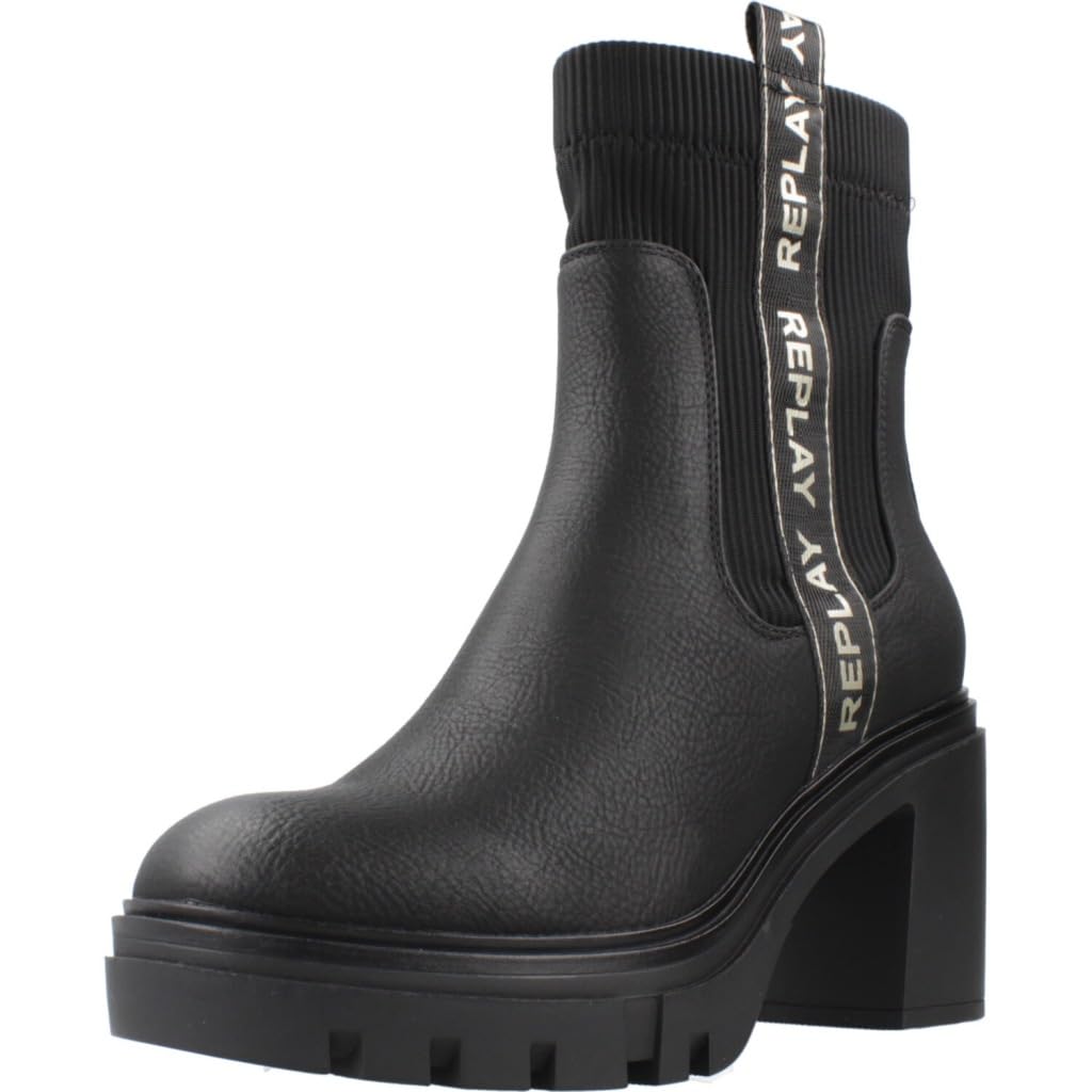 Replay Women's GWN62 Fashion Boots, 003 Black, 40 EU, 003 Black, 8 UK
