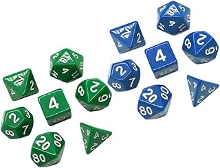 KOMBIUDA 2 Conjuntos De Dados De Jogo De Dados De 6 Lados Dados De Jogo Tabpletop Dados Coloridos Role Playing Dados Dados Multifacetados Dados Digitais Multifacetados Dados Poliédricos