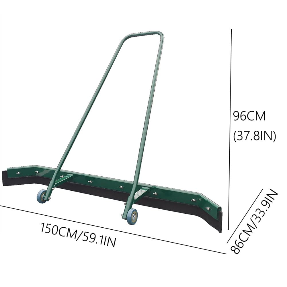 DONGXIAO Escobilla de Goma de aleación de Aluminio para Empujar el Agua de la Pista de Baloncesto Escobilla de Goma para Empujar el Agua del Suelo al Aire Libre con 2 Cuchillas de Espuma EVA
