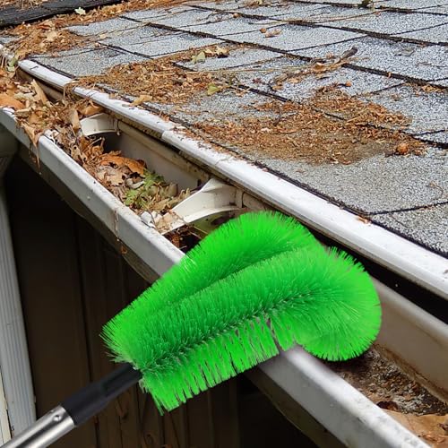 Brosse de nettoyage de gouttière télescopique et facile à assembler pour les zones difficiles - 6