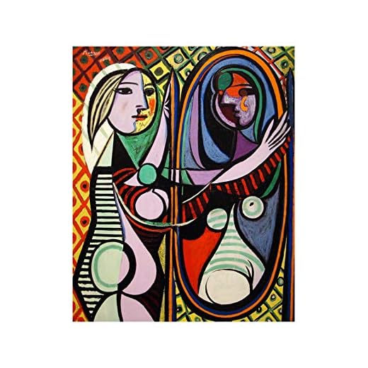 Spiffing Prints Pablo Picasso – flicka före spegel Giclee – stor – arkivmatt – utan ram