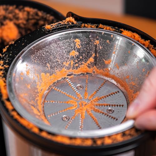 LEHMANN Centrifugeuse Extracteur de Jus, Préparation Rapide, Goulotte large de 65mm, Récipient à Pulpe 1,5L et Récipient à Jus 450ml, 2 Vitesses, Machine à Jus pour Légumes et Fruits – Image 5