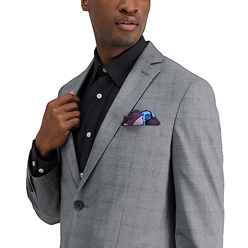 Haggar Men's JMH Premium Stretch Slim Fit Suit Separates - Pants & Jackets Medium Grey Plaid 33W x 30L - image 4