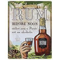 DODINO Plaque Décorative Rétro Métal – 30 X 40 Cm – Inscription « WINE IS ALWAYS A GOOD IDEA » – Trous Pré-percés – Décoration Murale Pour Cuisine, Bar, Cave