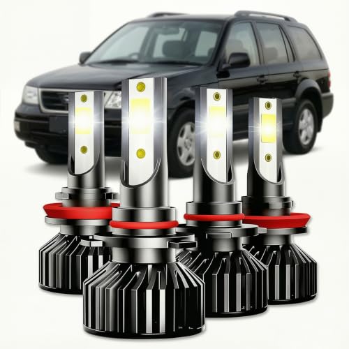 Image of Lights compatible for Ford Explorer 2011 2012 2013 2014 2015 High Low Beam Bulb Super Bright for Off-Road Snow Rain Night Driving,Plug and Play, 4 Packs