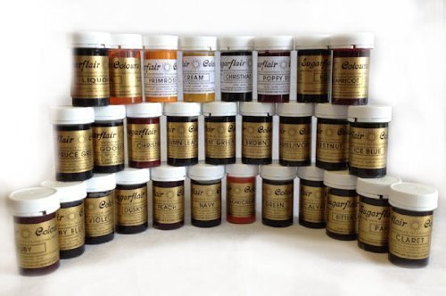 Full Set of 36 SUGARFLAIR High concentrate Food Colourings - Edible Paste/Gel colour