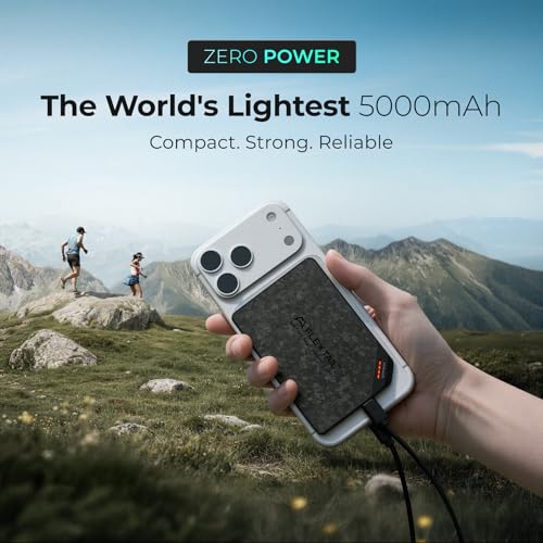 Image of FLEXTAILGEAR 5000mAh Power Bank, Outdoor Portable Power Bank | Ultra-Lightweight Outdoor Travel Fast Charging Waterproof Carbon Fiber, Slim USB-C Portable Charger Battery Pack for Phones