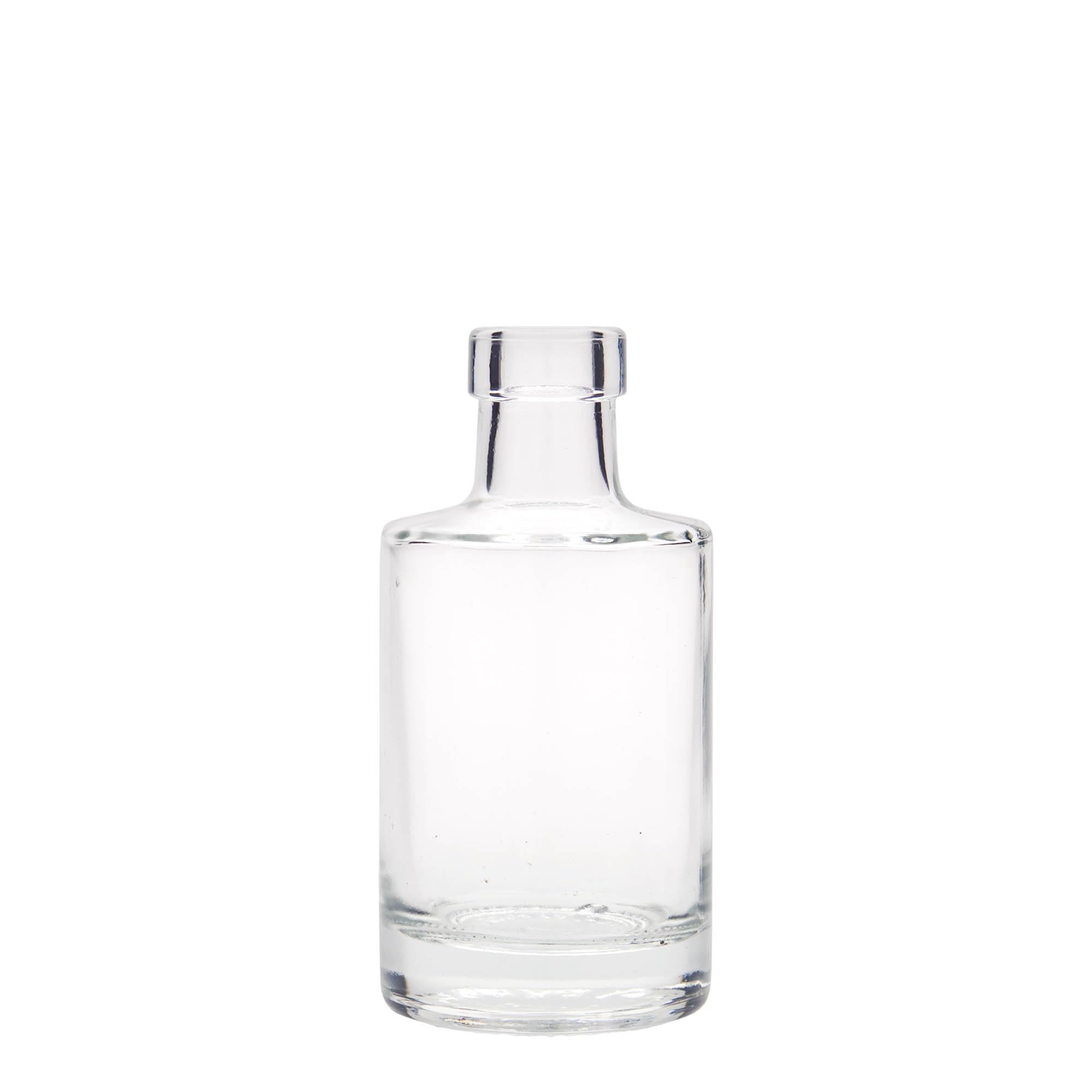 Zestaw 24 szklanych butelek 200 ml Aventura okrągłe, przezroczyste, z korkiem