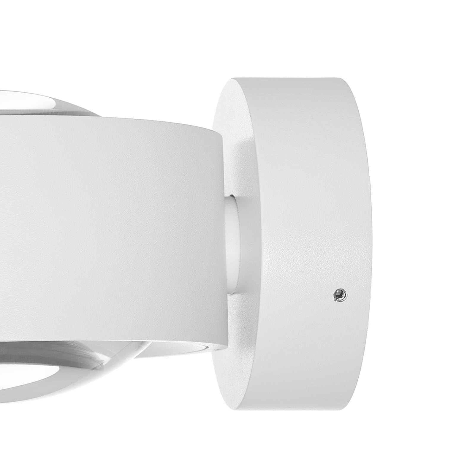 Arcchio LED Wandleuchte, Wandlampe Innen Rotari (Modern) in Weiß aus Aluminium (2 flammig) - Wandstrahler Wandbeleuchtung Schlafzimmer/Wohnzimmer Licht nach oben & unten Wohnzimmerleuchte