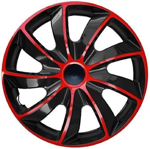 Radzierblende Quad schwarz/rot 17 Zoll 4er Set