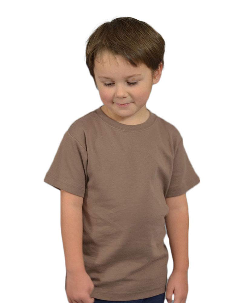 Monag Toddler Unisex T-Shirt, Short Sleeve Crew Neck, Blank Tshirt, 6y Mocha