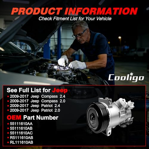 Image of A /C Compressor with Clutch Compatible with Dodge Caliber 2009-2012