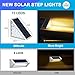AUDLES LED Solar Step Lights Waterproof Outdoor Stair Lights, Warm White Solar Deck Light IP67 Solar Decoration Lights for Yard, Patio, Garden, Walkways, Front Door, Pathway, Driveway, Porch 2PK