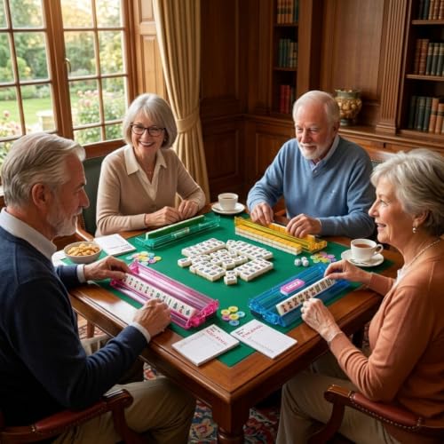 American Mahjong Set con bolsa y 166 fichas miniatura 7