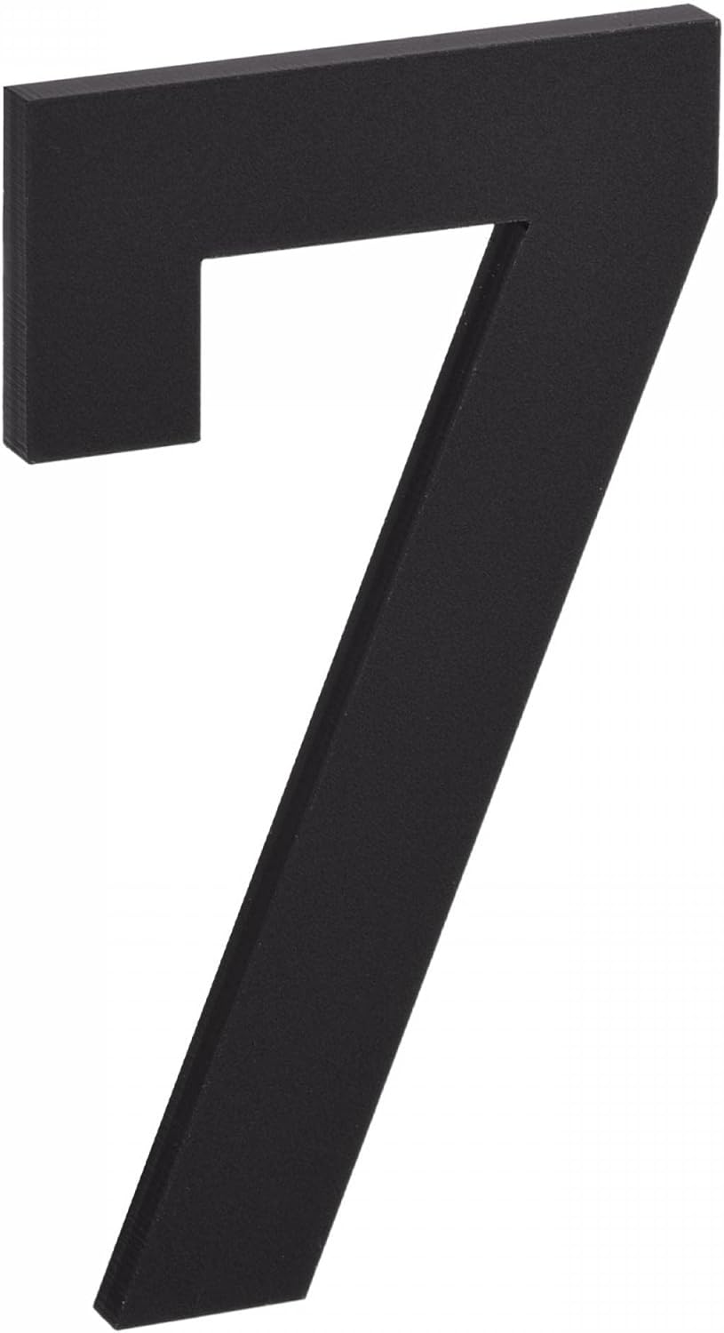 uxcell 3D Self Adhesive House Number 100mm/3.94" Acrylic Address Sign Black, Number 7