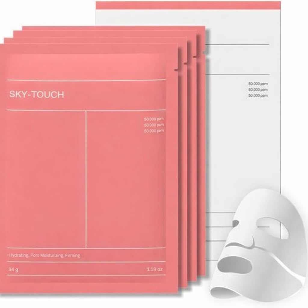 SKY-TOUCH Moisturizing Mask, Moisturizing Night Mask, Deep Mask Strengthens Skin Barriera,4 Sheet/pack
