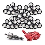 MADCATZ Set 3/4 Inch Round Clear Lens Amber light 3 LED Side Marker Lights T-Tap Wire Connector 18-22 AWG Include Hole Saw Set 19mm Kit for Trailer Truck