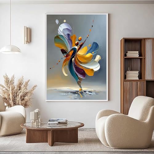 Tableau abstrait de danseuse impression d'art figuratif premium