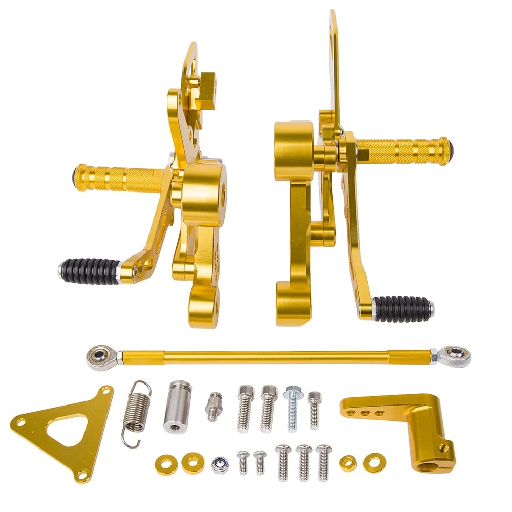 Pedane Regolabili In Alluminio CNC Per Yamaha MT-09 / FZ-09 2014-2019 - Colore Titanio