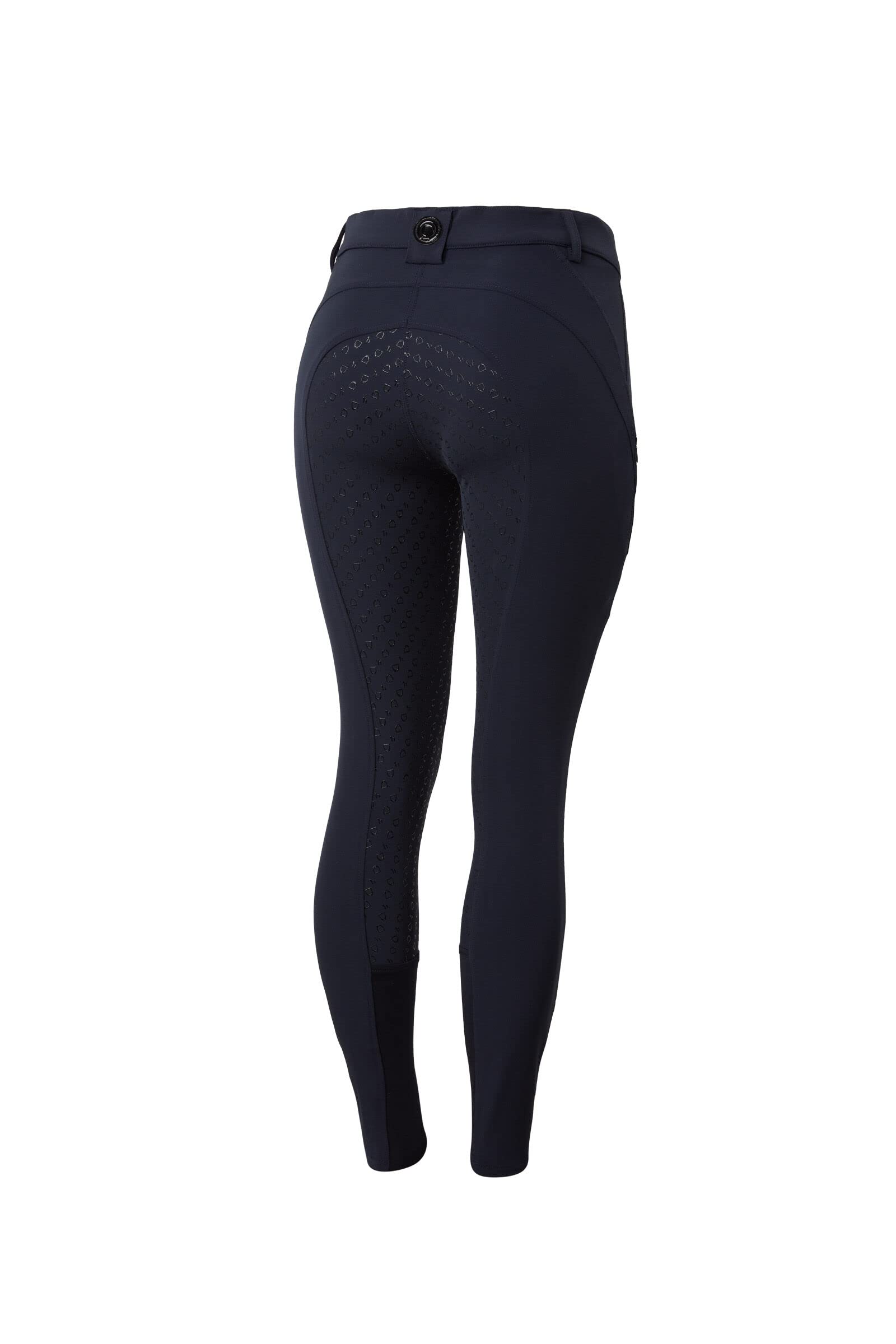 HORZE Mila Women's High Waist Silicone Full Seat Breeches with Phone Pocket - Dark Navy - 26