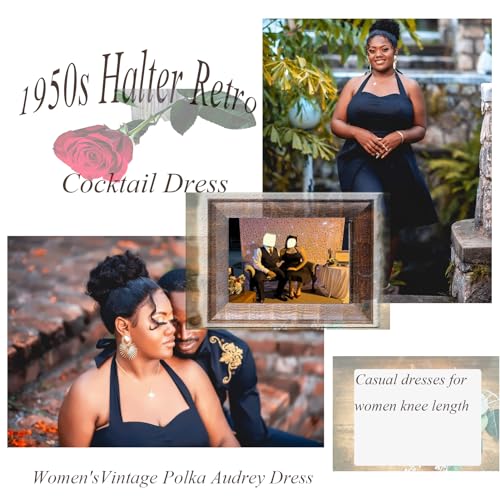 Hanpceirs Casual Sundress for Women Halter Retro Vintage Cocktail Dresses 2025 Summer Dress2