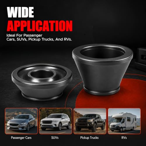 Image of Wheel Balancer Cone Set, 4PCS Tire Balancing Machine Standard Taper Cones for 40mm Shaft, #45 Carbon Steel Hub Centric Adapter Kit, 1.77-5.39 Inch Hub Bore