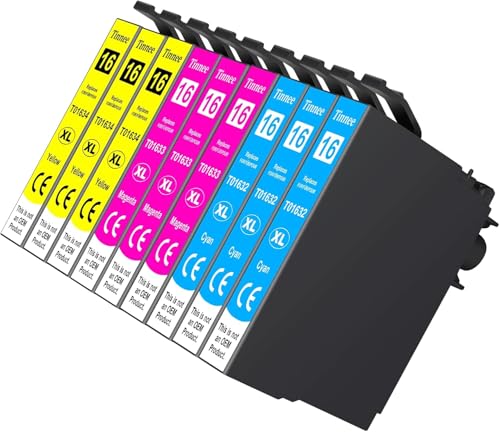 Tinnee 16XL Ink Cartridges Compatible Epson 16 Ink Cartridges Multipack Epson 16XL for Workforce WF2750 WF2630 WF-2750 WF-2630 WF-2510 WF-2650 WF-2540 WF-2010 WF-2520