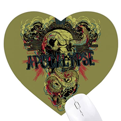 Tapis de souris serpent vert coeur pour éviter les glissements de bureau