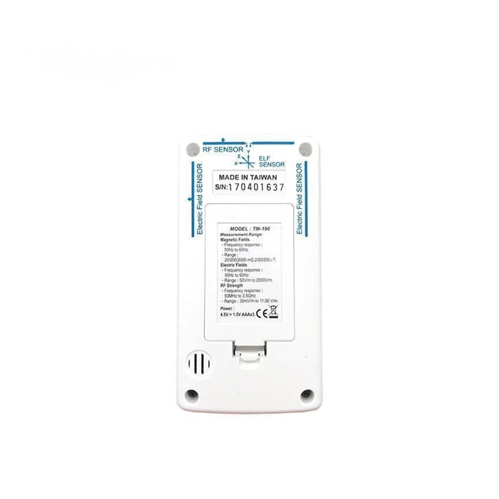 TM-190 Gauss 3-axis Magnetic Electric Field Strength Digital Electromagnetic Radiation Detector EMF Meter