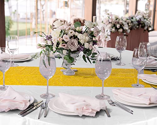 Oudain Round Plastic Tablecloth Disposable Tablecloth 84 Inch Stain And Wrinkle Resistant Table Cover Baby Shower Tablecloths For Baby Shower Wedding Decoration (White, Gold,6 Pcs) #TOP4