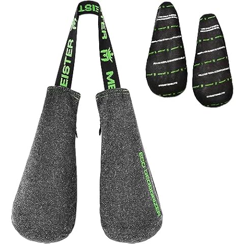 Meister Eco-Friendly Shoe & Glove Deodorant with Refill - Absorbs Odour Powerful Refillable - 1 Year Supply for Men, Dark Charcoal/Neon Green, Shoes & Large Gloves Cover