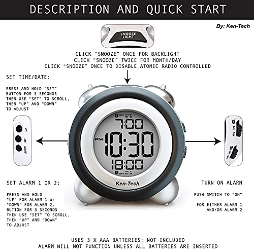 Sonnet SONNET-T-4689 Twin Bell Digital Alarm Clock thumb #8