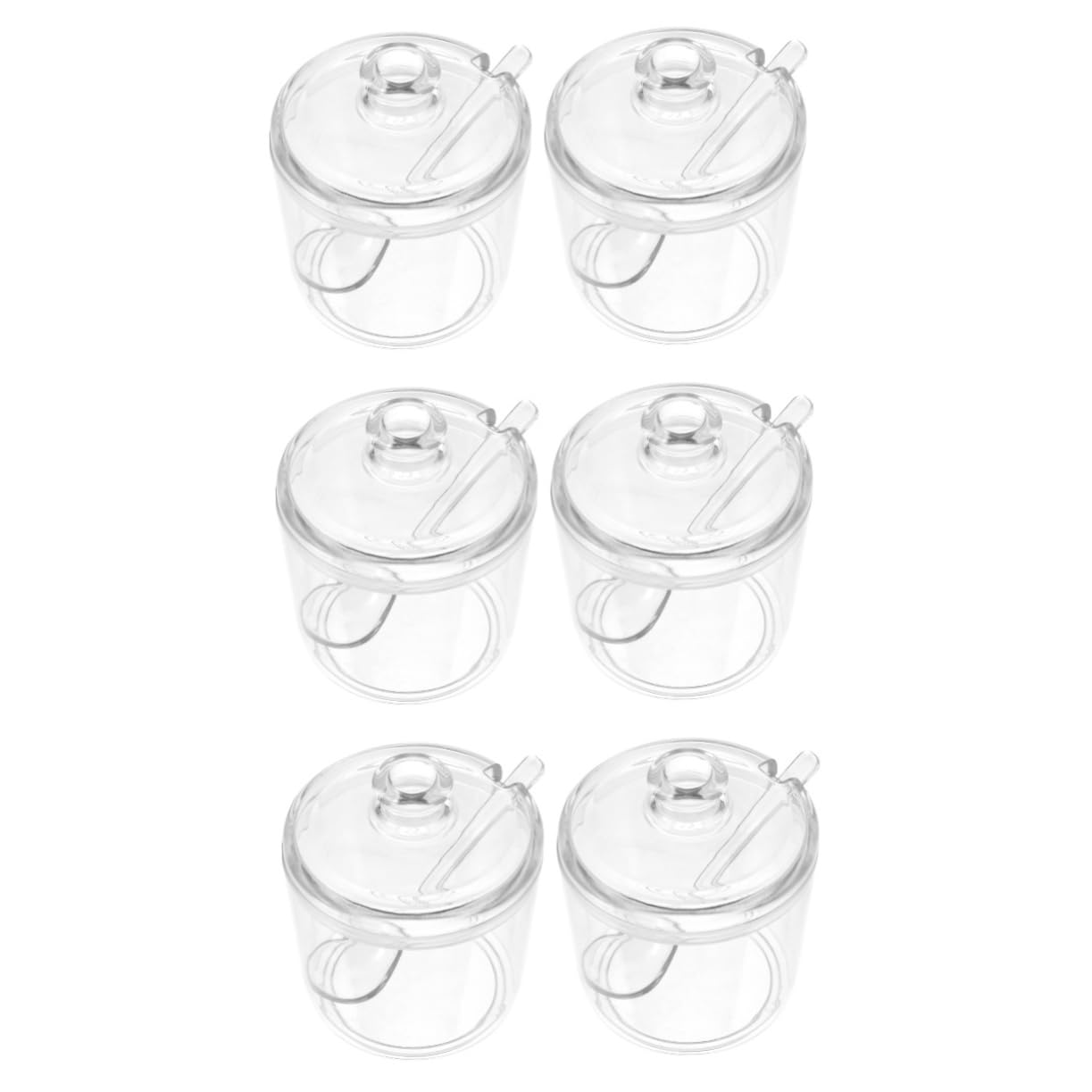 MAGICLULU 3 Set Scatola Per Condimenti Acrilico Trasparente Con Contenitori Versatili Per Per Cucina Domestica E Ristoranti 2 Pezzi*3