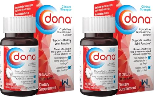 WynnPharm Dona Crystalline Glucosamine Sulfate, 750 Mg, Joint Supplement Pills for Knee Comfort & Joint Health Support, 750 Mg, 60 Count (2 Pack). WynnPharm Dona Crystalline Glucosamine Sulfate, 750 Mg, Joint Supplement Pills for Knee Comfort & Joint Health Support, 750 Mg, 60 Count (2 Pack).